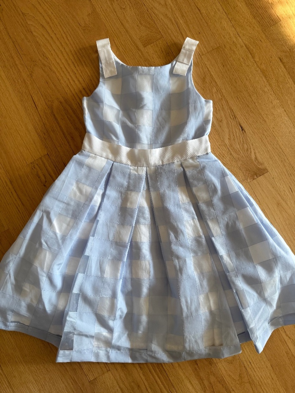 Janie and Jack Size 7 Blue and White Checkered Dress